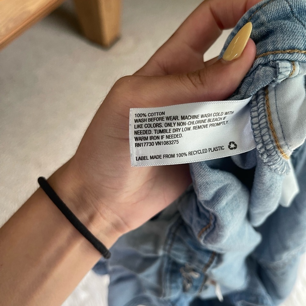 Cat & Jack Denim Overall Romper Youth XXL - Picture 6 of 6